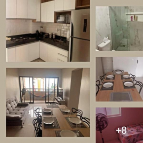 Apart Verdemar Confort com 3 quartos para ate 8 pessoas moderno e funcional e apenas poucos passos da praia